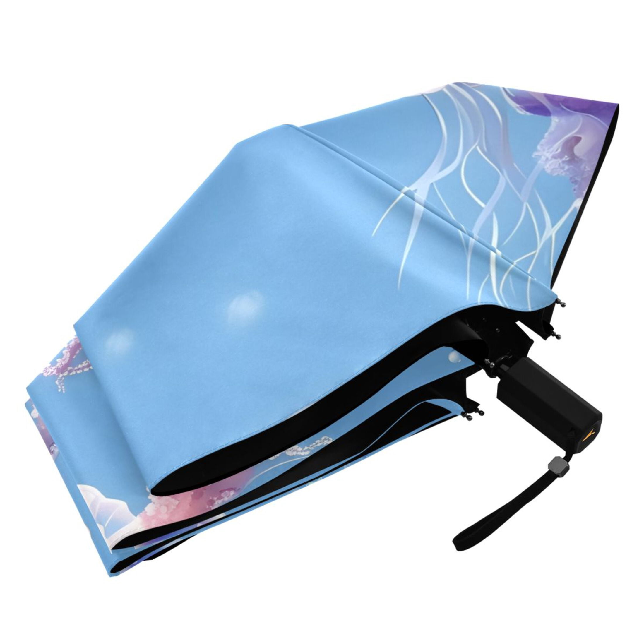 Beautiful Cute Jellyfish Compact Sun Umbrella Windproof Travel Umbrellas for Rain Strong Portable UV Protection