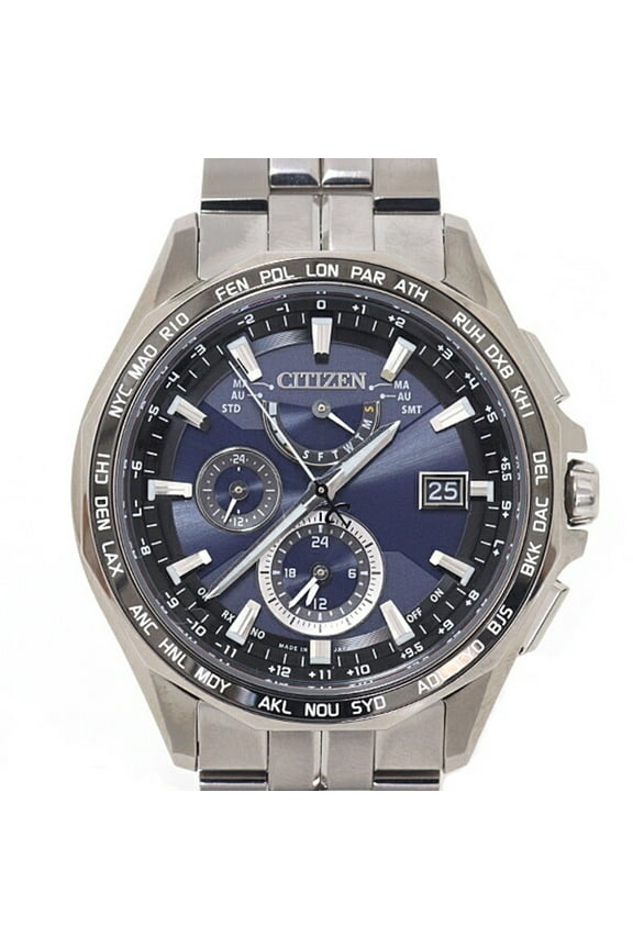 Pre-Owned CITIZEN Men's Watch Eco-Drive Radio-Controlled H820-T023096 SS Navy Dial (Good)