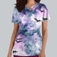 thumbnail image 2 of Tops Cortos para las Mujeres, Halloween Impreso en Cuello en V con Bolsillo, Moda Casual Manga Corta, 2 of 5