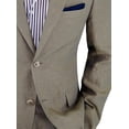 thumbnail image 5 of Mens Side Vent 2-piece Light Olive Linen Modern Fit Suit, 5 of 6