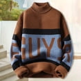 thumbnail image 2 of Gilet Tricoté pour Hommes, Col Roulé Épais, Mode Hiver, 2 of 3