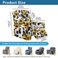 thumbnail image 3 of Jiueut Cow Sunflower Print Recliner Chair Covers, Soft Sofa Slipcover Breathable Reclining Chair Covers with Storage Pockets for Home Use, 3 of 7