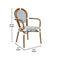 thumbnail image 5 of Flash Furniture Aluminum Indoor Stacking Chair with Arms, White and Navy, 5 of 14
