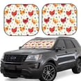 thumbnail image 2 of Daiia Flower Chicken 2PCS Car Windshield Sun Shade, Foldable Sun Shield for Car Front Window, Auto Sun Blocker Visor Protector Universal for Truck SUV Pickup-Medium, 2 of 7