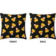 thumbnail image 3 of Cartoon Candy Corn Throw Pillow Covers Seamless Pattern Art Design Square Pillowcases for Home Decor Sofa Car Bedroom Pillow case 18x18inch, 3 of 6