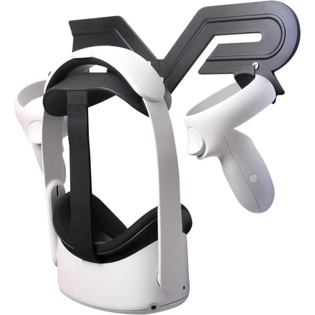 VR Headset and Controller Wall Mount Storage Stand Hook Compatible for 3 / 2 / Pro / 1, PSVR 2, Pico 4, Reverb G2, Vive, Cosmos, Elite, Valve Index (Black)