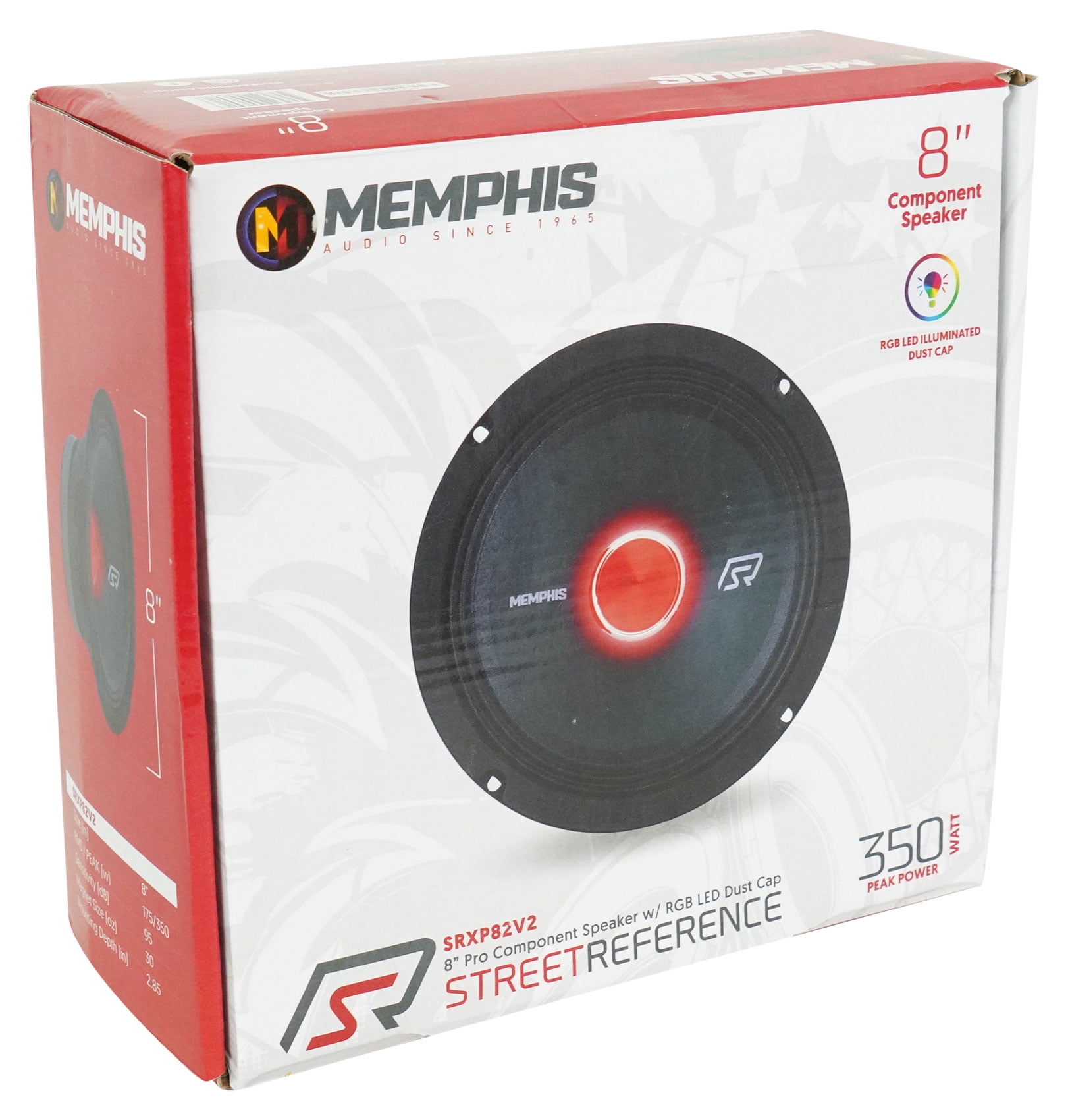 Memphis Audio SRXP62WTV2 6.5\" Coaxial Speaker With RGB LED Horn Tweete...