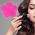 thumbnail image 2 of Unique Bargains 1 Pc Flower-shaped Makeup Sponge brush cleaning mat Rose Red, 2 of 5