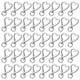 thumbnail image 1 of con Forma de CorazóN, 40 Mosquetones Plateados para Llaves, MosquetóN para Pulseras y Tarjeteros., 1 of 5