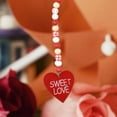 thumbnail image 3 of Red Rustic Wood Bead Tassel - Valentine's Day Home Decor, Soft Rope Door Wall Hanging Pendant, 3 of 6
