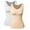 B 2-Pack White/Beige, variant on QRIC 3 Pack Tummy Control Camisole for Women Shapewear Tank Tops with Built in Bra Slimming Compression Top Vest Seamless Body Shaper