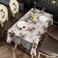 thumbnail image 2 of Beige Highland Cow Flower Pattern Rectangle Tablecloth 60"x102",Waterproof Polyester Rectangle Table Cloth, Wipeable Spillproof Polyester Tablecloth for Dining, Camping, Indoor and Outdoor, 2 of 6