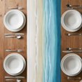 thumbnail image 4 of Table Runner 120 Inches Long for Kitchen Dining, Teal Summer Beach Dresser Scarf Farmhouse, Dining Table Decorations for Wedding/Parties, Coastal Nautical Seaside Ocean 13 x 120 In, 4 of 8