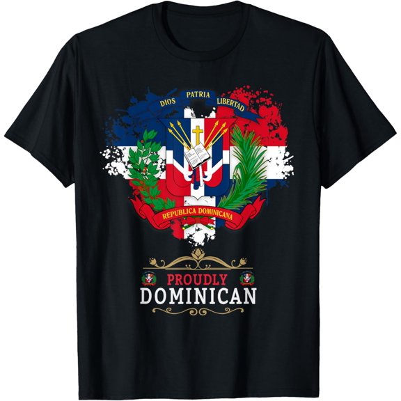 Coat of Arms Republica Dominicana For Kids & Dominican Flag T-Shirt