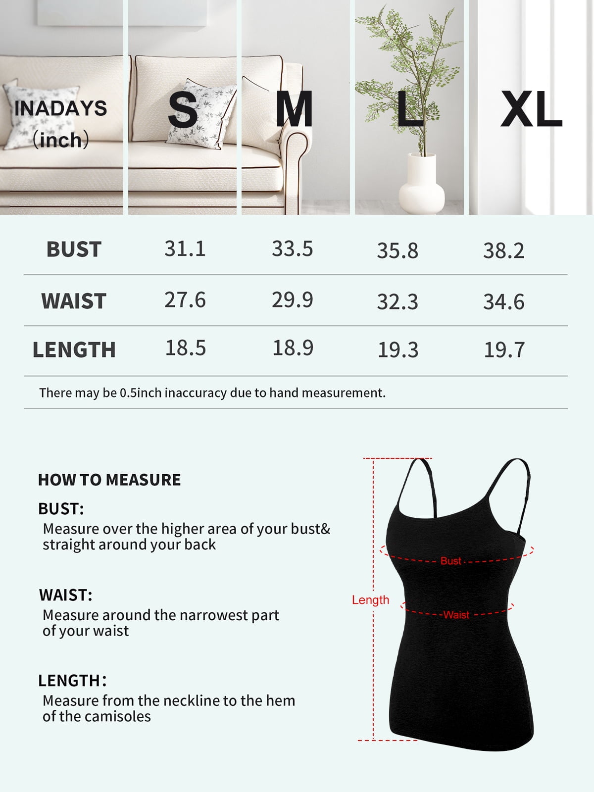  Oulinect Womens Modal Camisole Built-in Bra Adjustable Spaghetti  Strap Hip Length Tank Top Padded Cami Tanks Grey : Clothing, Shoes & Jewelry