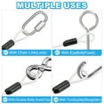 thumbnail image 6 of Uxcell Vinyl Coated Stainless Steel Cable with Loops Flexible Wire Rope Security Chain Lanyard Lock for Outdoor Luggage Lock White 1/8"x7 ft, 6 of 7