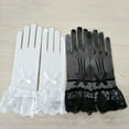 thumbnail image 3 of Ludlz Lace Mesh Bowknot Bride Full Finger Gloves Bridal Wedding Dress Accessories, 3 of 8