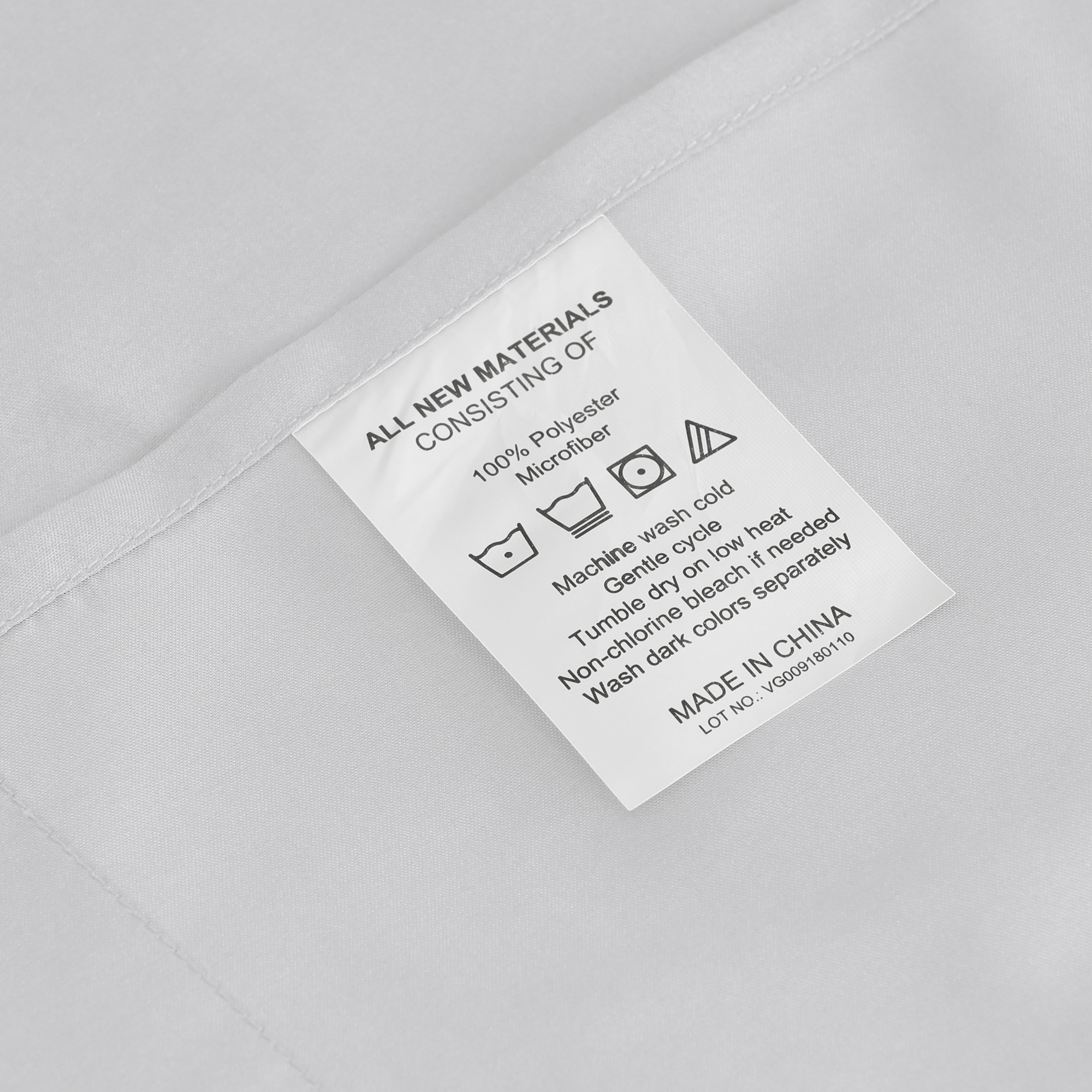 Furinno Angeland Vienne 4-Piece Microfiber Bed Sheet Set, King, White