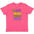 thumbnail image 3 of Inktastic Little Miss Mardi Gras with Crown and Dots Youth T-Shirt, 3 of 5