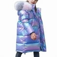 thumbnail image 2 of ATOGUTA Jackets For Girls Quilted Puffer Jacket Warm Hooded Parka Snow Coats Size 4T-9, Purple, 2 of 6