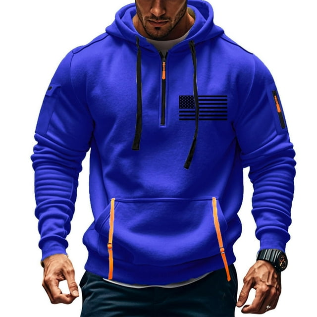 Sudadera con capucha para hombre, informal, con estampado, deportiva, de manga larga, blusa de poliéster