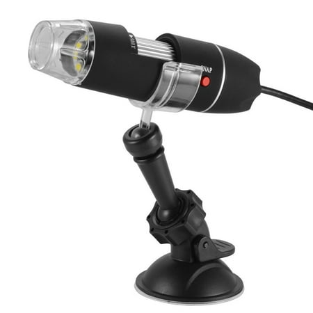Portable USB Digital Microscope 40X-1000X Electron Microscope with 8 LED light & Black Sucker