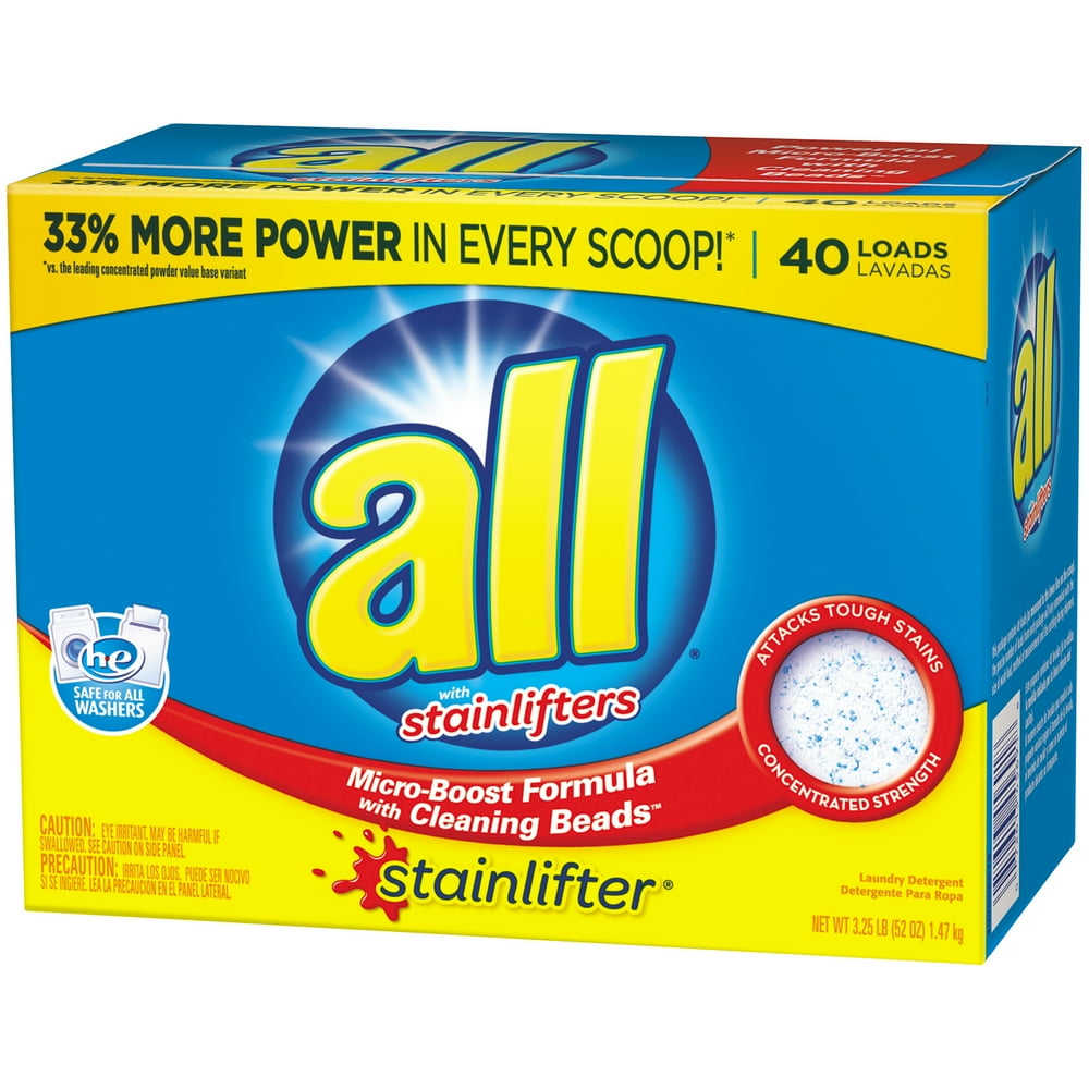 all Stainlifter Powder Laundry Detergent, 52 Ounces, 40 Loads