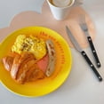 thumbnail image 2 of 10" Bamboo Plates Lightweight Unbreakable Dinner Dishes Plates Non-Toxin Dishwasher & Microwave Safe BPA Free and Healthy for Kids Children Toddler & Adult, 2 of 6