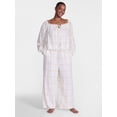 thumbnail image 2 of Joyspun Women's Flannel Sleep Pants, 30” Inseam, Sizes XS-3X, 2 of 7