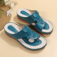 thumbnail image 6 of NOKIO Women's Summer Toe Wedge And T Shaped Oversized Beach Sandals And Slippers Women's Comfortable Arch Support Summer Orthotic Flip Flops Sandals, 6 of 7