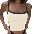 thumbnail image 2 of Basic Tank Tops For Women Sevevn Fashion Women Round-Neck Camisoles Sling Patchwork Backless Midriff-Baring Vest Tank Tops Blouse T-Shirt Y2K Tank Top, 2 of 8
