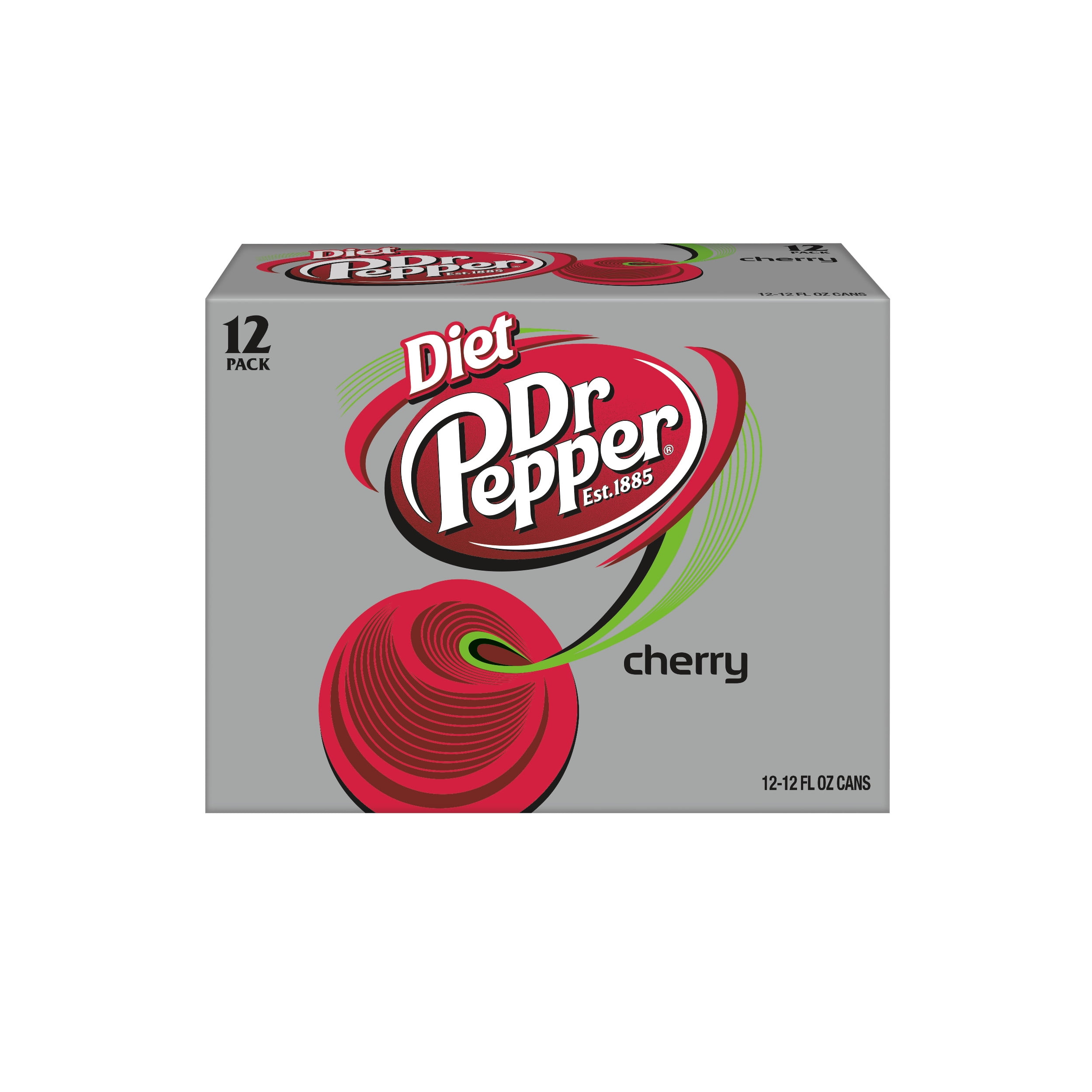 Diet Dr Pepper Cherry Soda, 12 fl oz cans, 12 pack