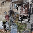 thumbnail image 4 of 276" Halloween Spider Web and 79" Giant Halloween Spider Halloween Decorations Virtual Realistic Hairy Spider Halloween Outdoor Indoor Decoration, 4 of 8