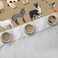 thumbnail image 4 of Homewish Cartoon Horse Sheep Blackout Curtains Set of 2 (52x84 Each), Kawaii Cow Dog Pig Rooster Window Curtains, Rustic Farmhouse Curtains and Drapes, Blackout Curtains Decor, 4 of 6