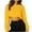 Yellow, variant on Fznquz Cropped Sweatshirts for Women Trendy Yellow Crewneck Fashion Oversized Long Sleeve Plain Fall Fashion
