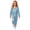 0-Blue179, variant on Kiijoy Toddler Girls Outfits Hearts Print Long Sleeve Shirt Pants Sleepwear, Sizes 3-4