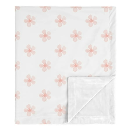 UPC: 0846480089209 | Watercolor Floral Pink Daisy Security Baby Blanket by Sweet Jojo Designs