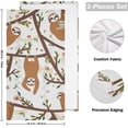 thumbnail image 2 of GZHJMY Sloth Soft Hand Towels, 2 Pcs Absorbent Bath Towel Decorative Fingertip Towels for Bathroom Gym Spa Hotel Beach Swimming Pool,14.4"x 28.3", 2 of 7