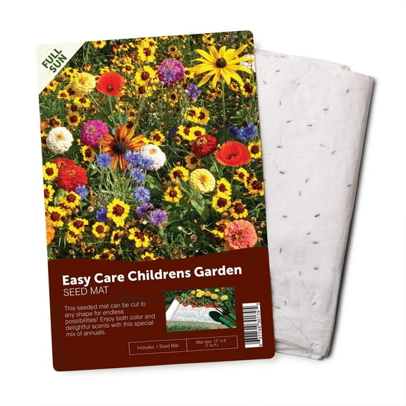 BloomingBulb Seed Mat - Easy to MVR1 Plant and Grow Garden Seeds - Creates Fragrant, Vibrant Flower Garden (Easy Care Children's Mix)