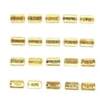thumbnail image 2 of Guardurnaity 20 Piezas Aleación Carta Encanto Motivacional Encantos Rectángulo Colgante Colgante Collar Llaveros Pulseras Oro Type3 NO3, 2 of 6