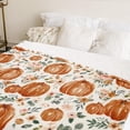 thumbnail image 6 of Floral Pumpkin Fuzzy Flannel Blanket 60 x 50 Inch Fall Throw Blanket Watercolor Autumn Flower Blanket for Thanksgiving Farmhouse Home Chair Sofa Couch Bed, 6 of 6