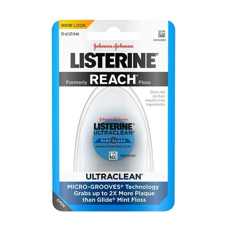 Listerine Ultraclean Dental Floss Oral Care Mint-Flavored 30 Yards ( Pack of 7)