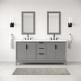 thumbnail image 6 of Water Creation Elizabeth 72" Wood Double Bathroom Vanity in Gray/Rubbed Bronze, 6 of 7