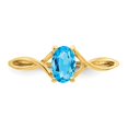 thumbnail image 5 of 14K Yellow Gold Ring Band with Stones (12) December Swiss Blue Topaz Oval, 5 of 5