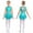 Blue Green, variant on iixpin Kids Girls Jazz Ballet Modern Lyrical Dance Costume Cheerleading Sequin Tank Tops with Skirt Set Hot Pink 12