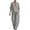 Gray, variant on jobturf Summer Two Piece Sets for Women Going Out Linen Lounge Set V Neck 3/4 Sleeve T Shirts and Pants Matching Vacation Outfits S-XXL