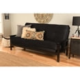 thumbnail image 2 of Pemberly Row Contemporary Full Futon with Suede Fabric Mattress in Black, 2 of 3