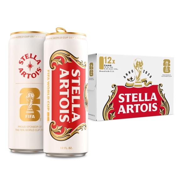 Stella Artois Premium Lager Beer 12 pack 12 fl oz Aluminum Cans 5% ABV