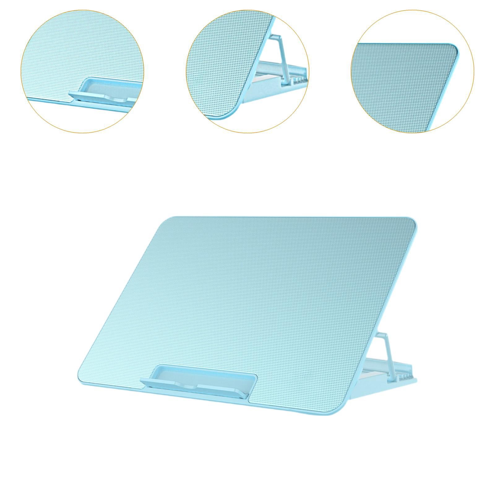 Wzmzjy Laptop Cooling Pad Heat Protection 6 Fans 2 USB Ports Quiet USB Powered Portable Blue