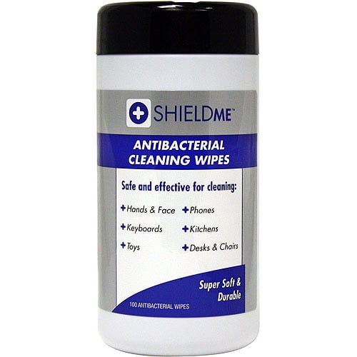 Shieldme Antibacterial Cleaning Wipes, 100Count